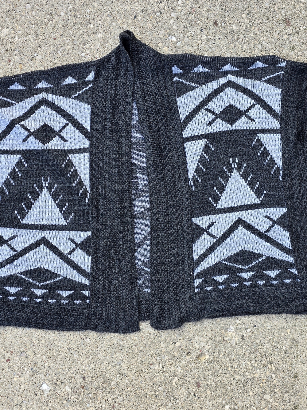 Express Aztec Open Front Cardigan M/L - Picture 11 of 12